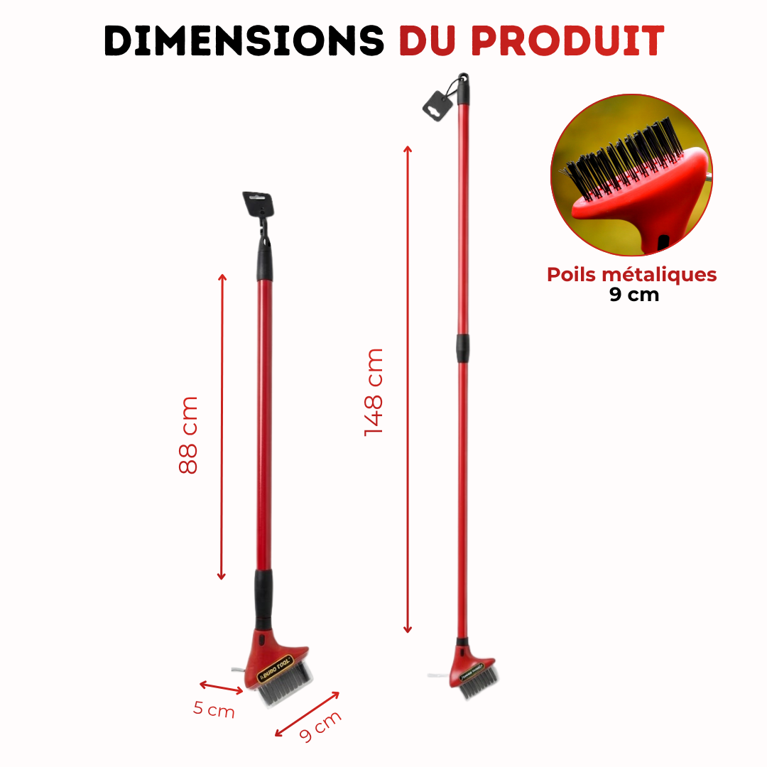 Outdoor paving joint brush