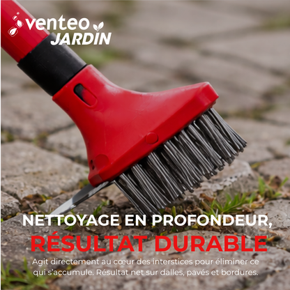 Outdoor paving joint brush
