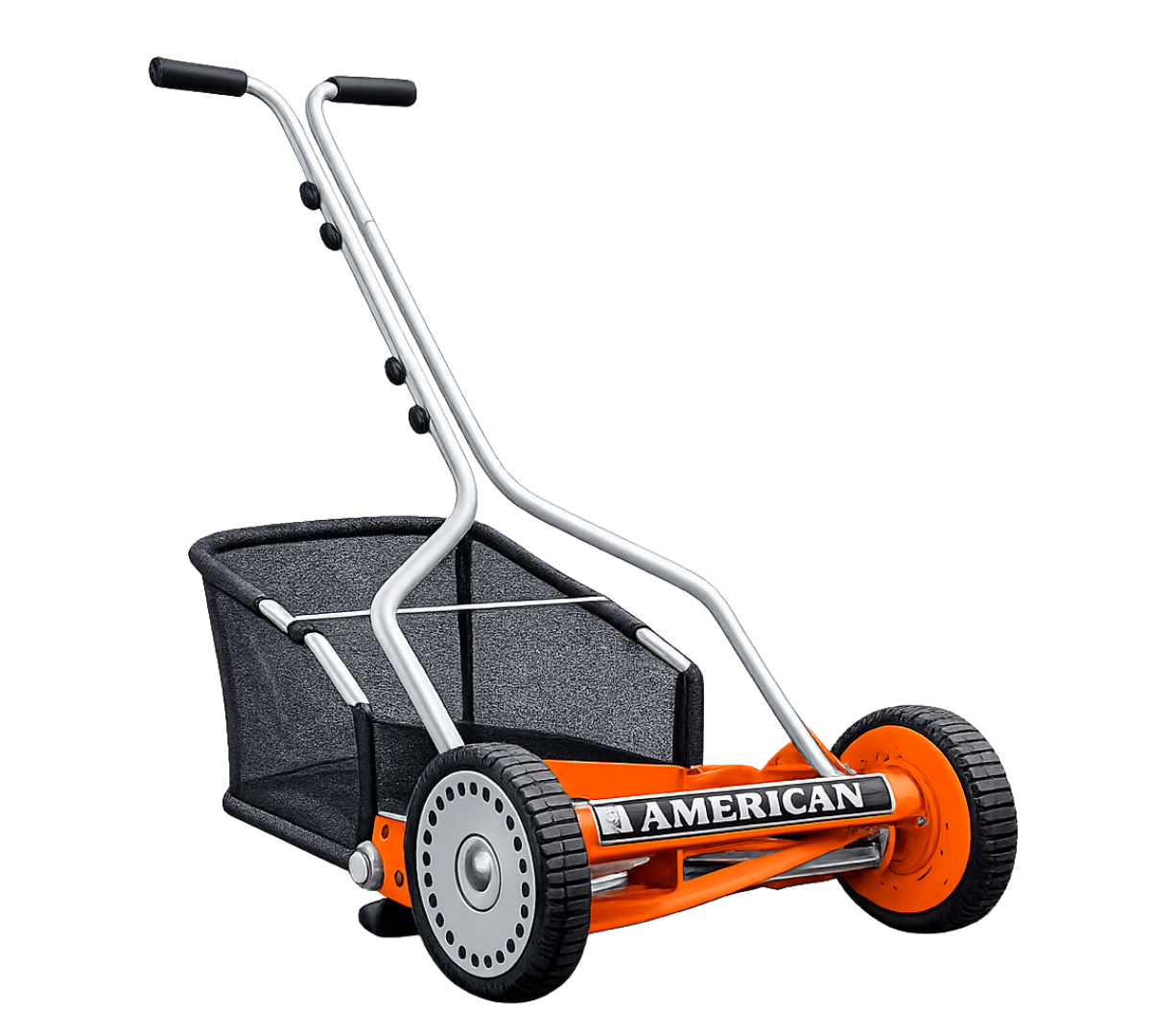 Pack tondeuse manuelle hélicoïdale 4 lames et bac ramassage