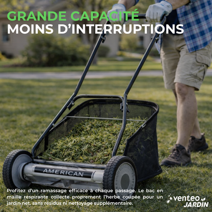 Bac ramassage tondeuse manuelle hélicoïdale 5 lames