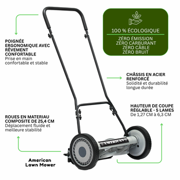 Tondeuse manuelle hélicoïdale 5 Lames